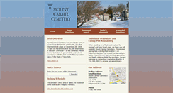 Desktop Screenshot of mountcarmelcemetery.com