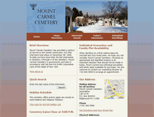 Tablet Screenshot of mountcarmelcemetery.com